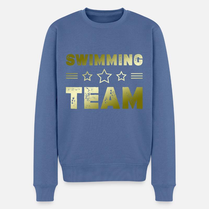 Équipe de natation - Pull Premium bio Homme - bleu pigeon
