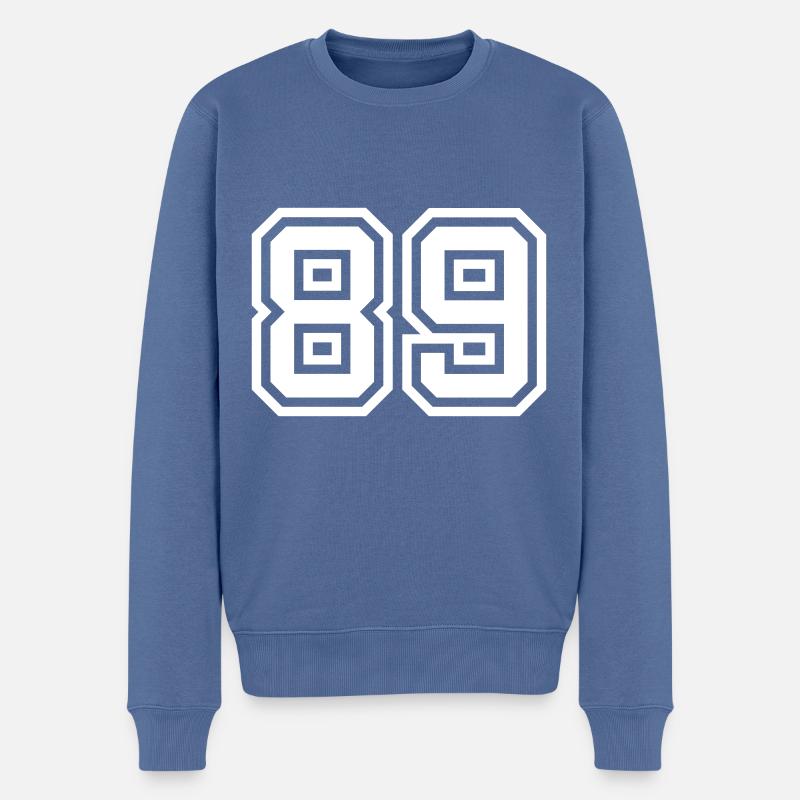 Symbole numérique 89 - Pull Premium bio Homme - bleu pigeon