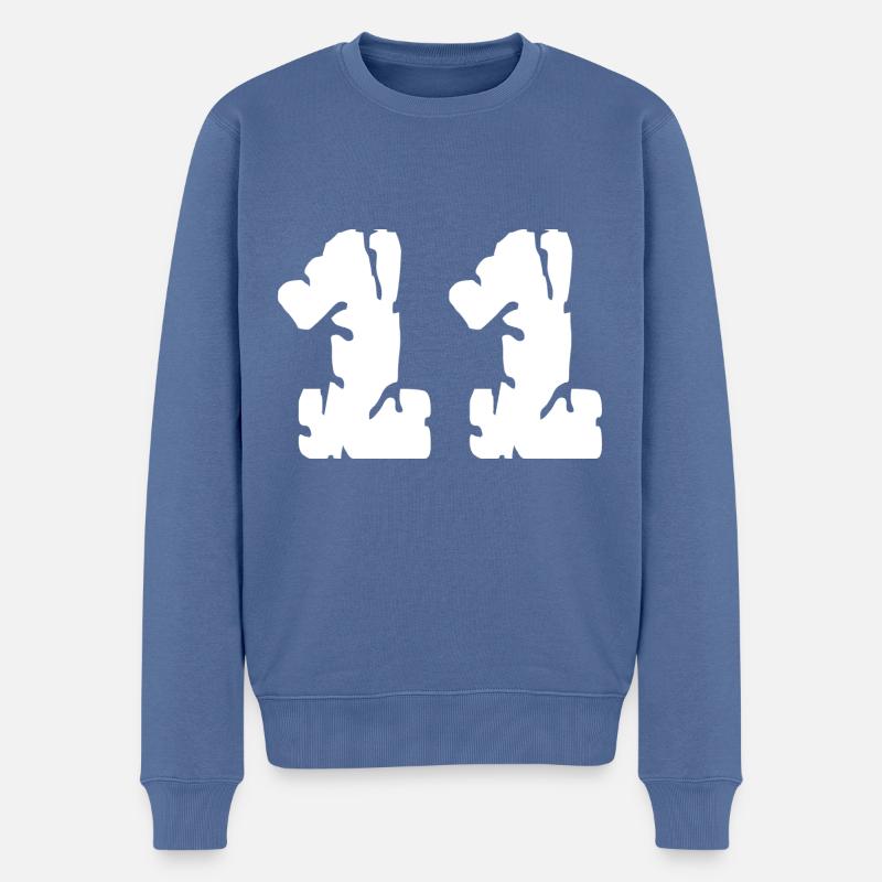 Maillot 11 Numéro - Pull Premium bio Homme - bleu pigeon