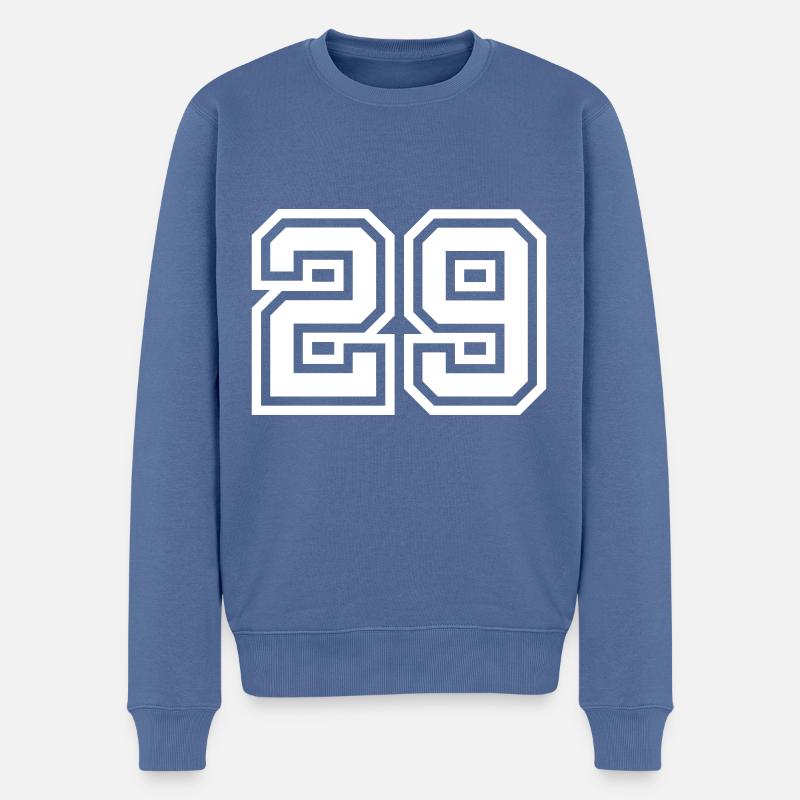 Symbole numérique 29 - Pull Premium bio Homme - bleu pigeon