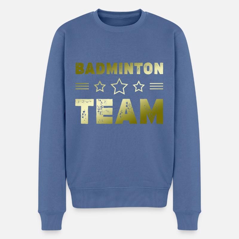 Badminton Team - Männer Premium Bio Pullover - Taubenblau