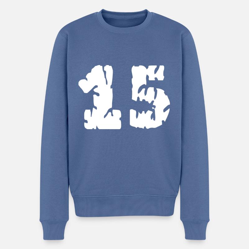 Maillot 15 numéros - Pull Premium bio Homme - bleu pigeon