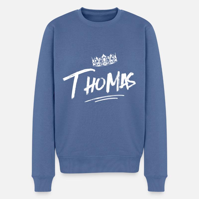 Thomas - Pull Premium bio Homme - bleu pigeon