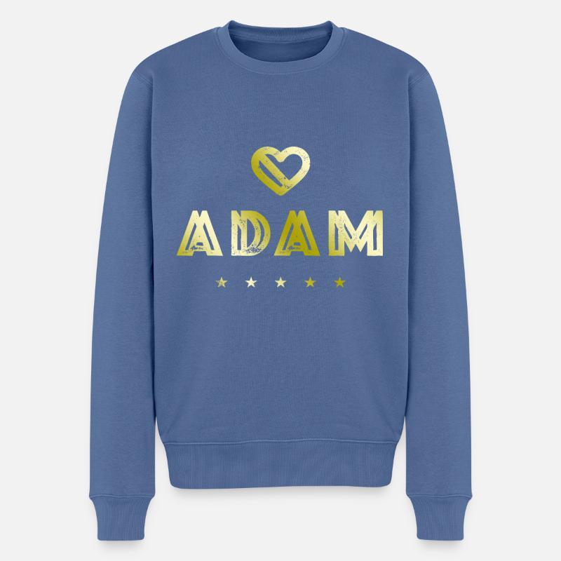 Adam Herz - Pull Premium bio Homme - bleu pigeon