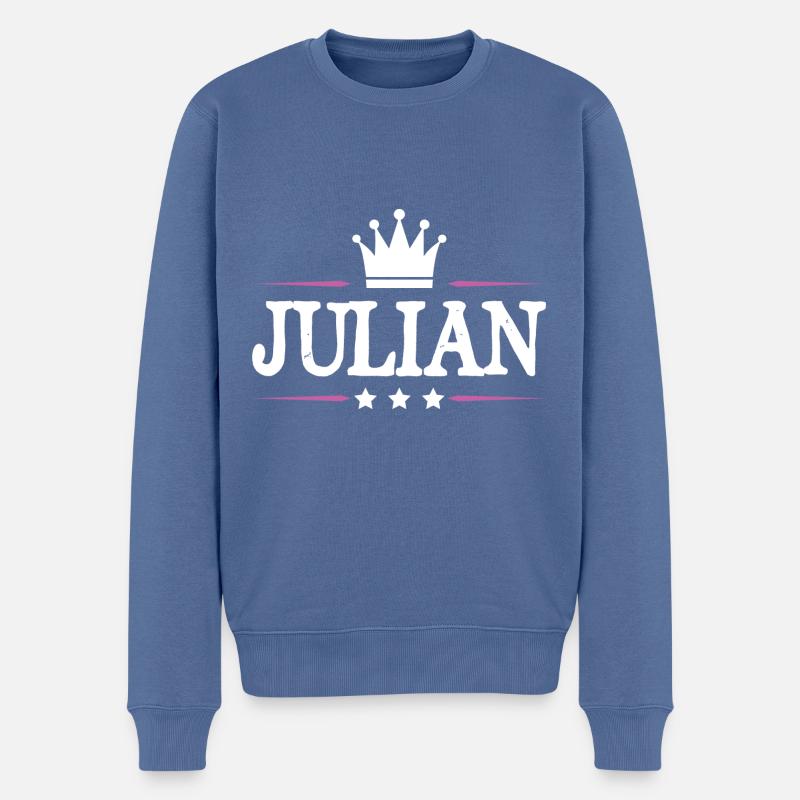 Julien - Pull Premium bio Homme - bleu pigeon