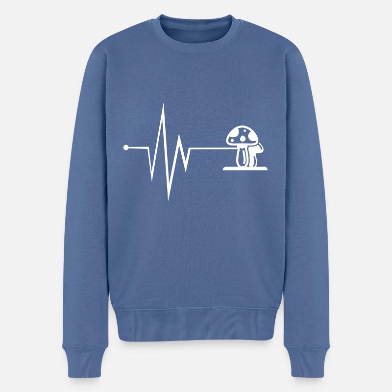 Pouls de champignons - Pull Premium bio Homme - bleu pigeon