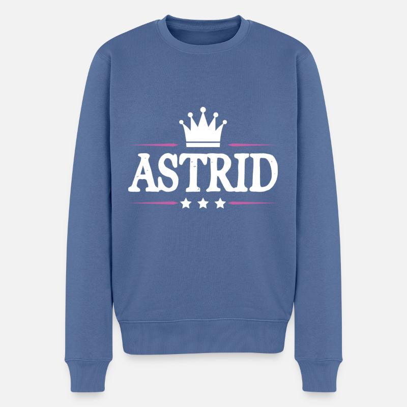 Astrid - Pull Premium bio Homme - bleu pigeon