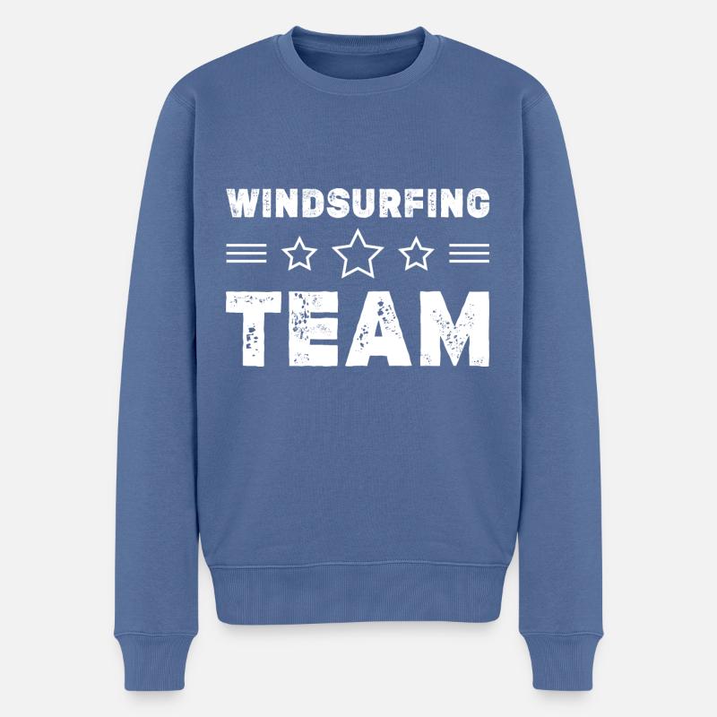 Windsurfing Team - Männer Premium Bio Pullover - Taubenblau