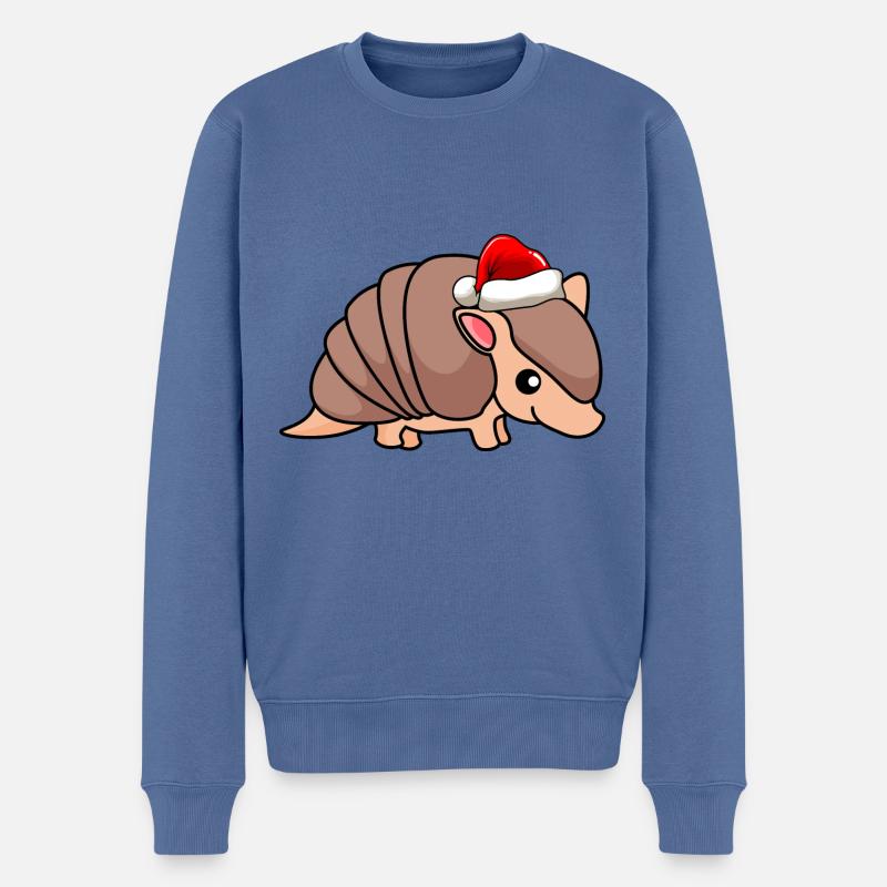 Armadillo Comic Christmas - Pull Premium bio Homme - bleu pigeon