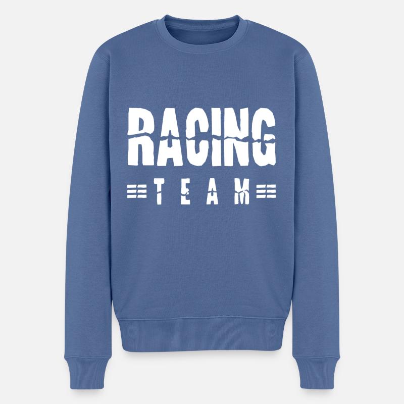 Équipe de course - Pull Premium bio Homme - bleu pigeon