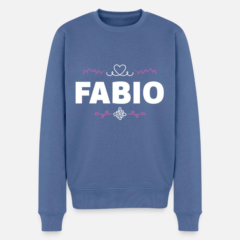 Fabio - Pull Premium bio Homme - bleu pigeon