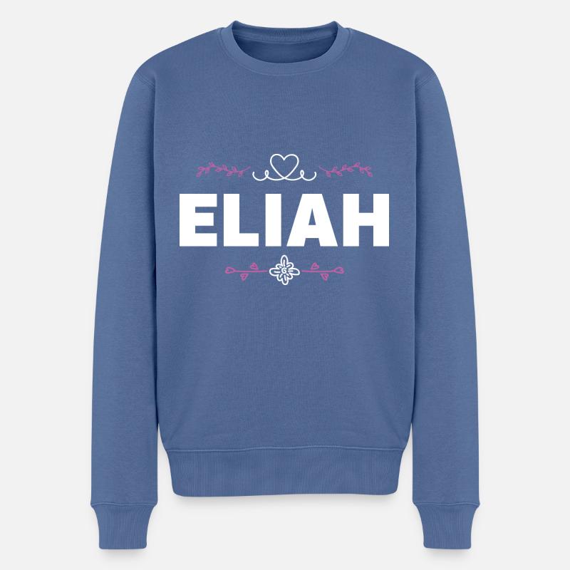 Élie - Pull Premium bio Homme - bleu pigeon