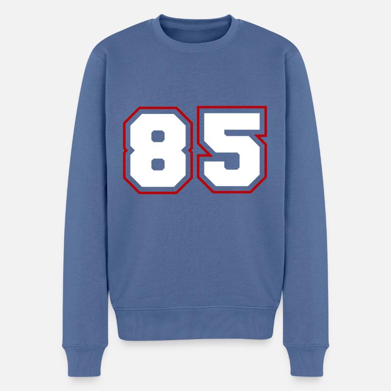 85 Zahl Symbol - Männer Premium Bio Pullover - Taubenblau