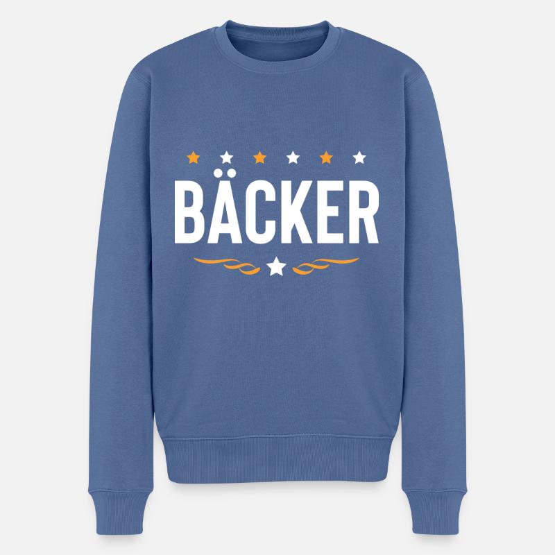 Bäcker Beruf - Männer Premium Bio Pullover - Taubenblau