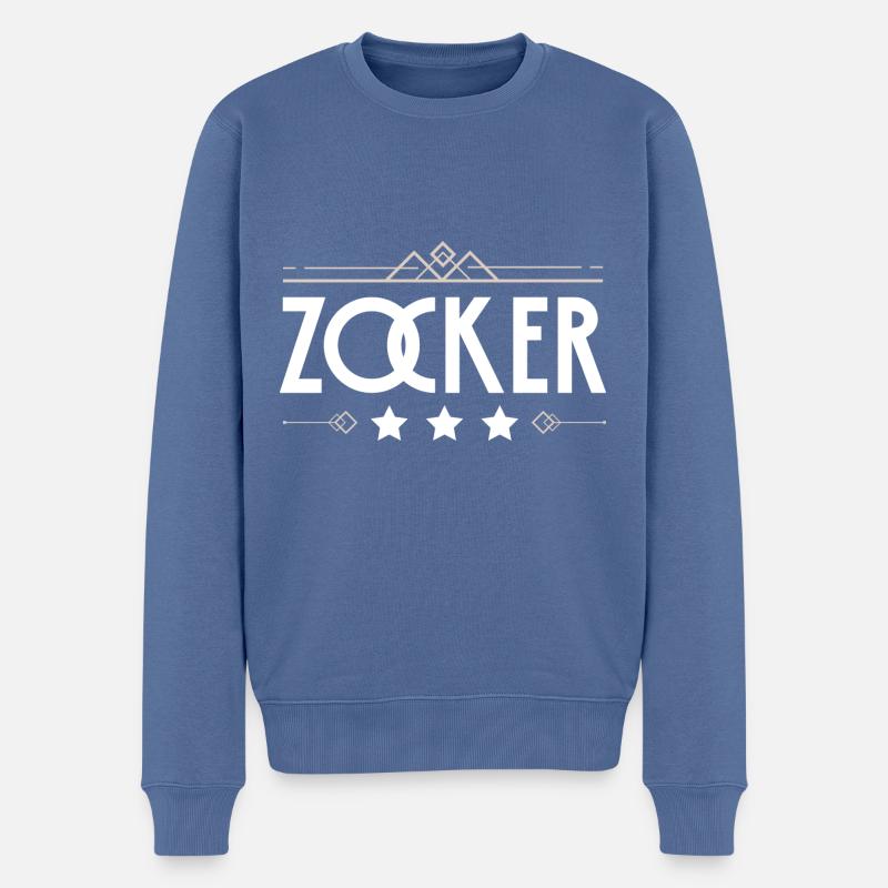 Zocker Gamer - Männer Premium Bio Pullover - Taubenblau
