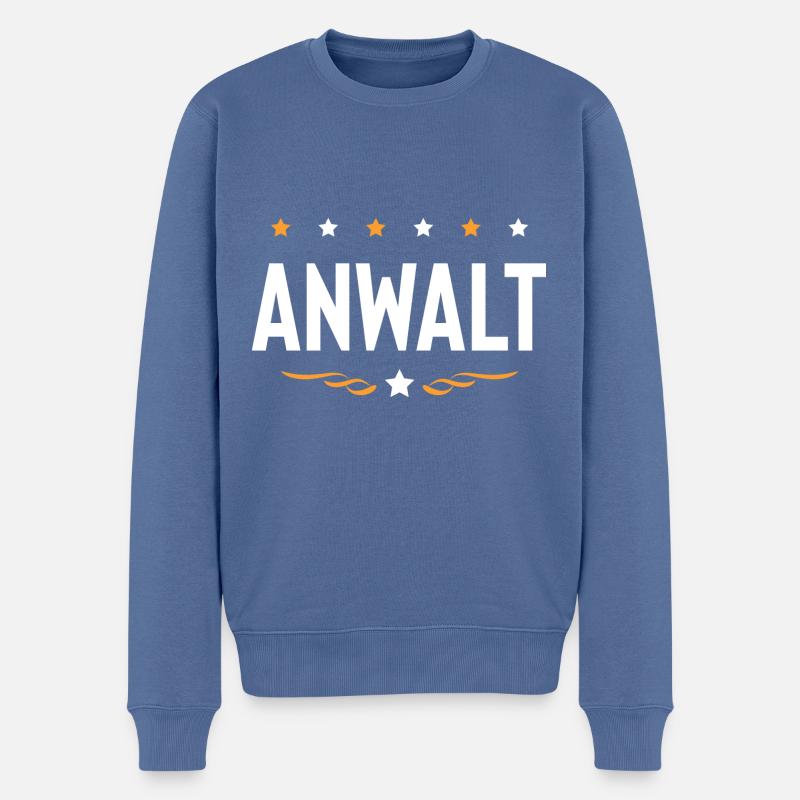 Anwalt Beruf - Männer Premium Bio Pullover - Taubenblau
