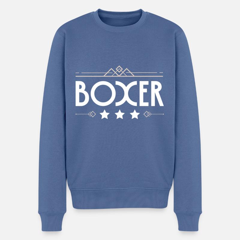 Boxer Boxen Sport - Männer Premium Bio Pullover - Taubenblau