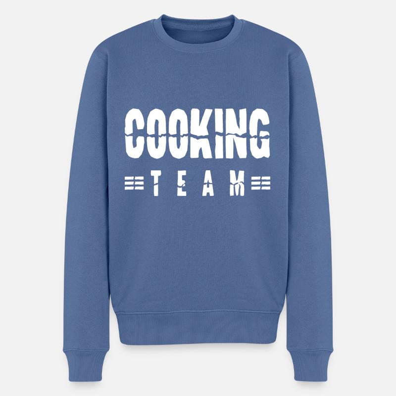 Cooking Team - Männer Premium Bio Pullover - Taubenblau