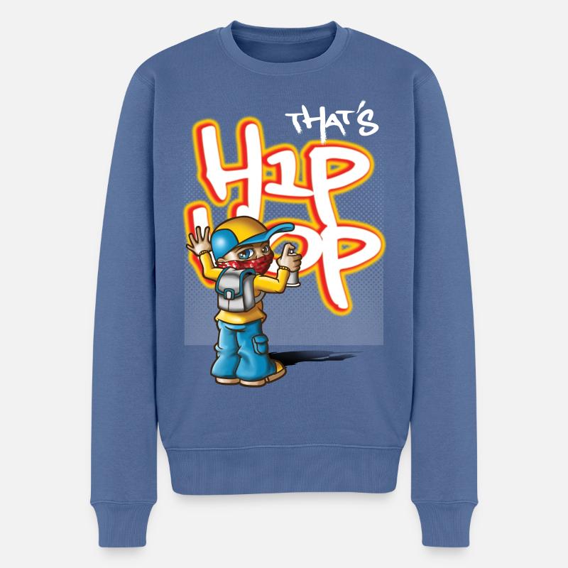 Das ist Hip-Hop - Männer Premium Bio Pullover - Taubenblau