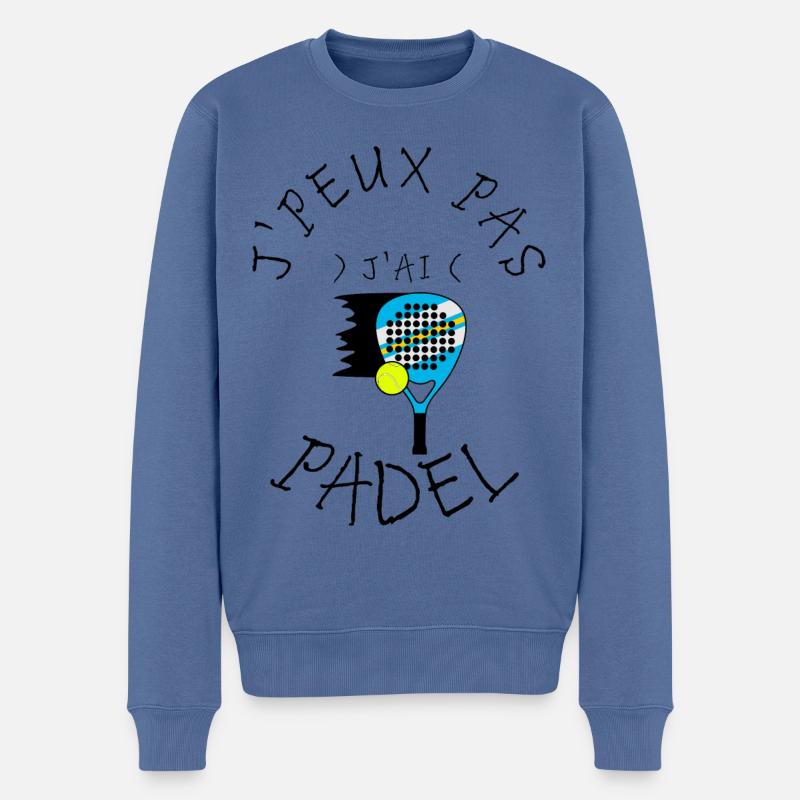 J'peux pas j'ai padel - Pull Premium bio Homme - bleu pigeon