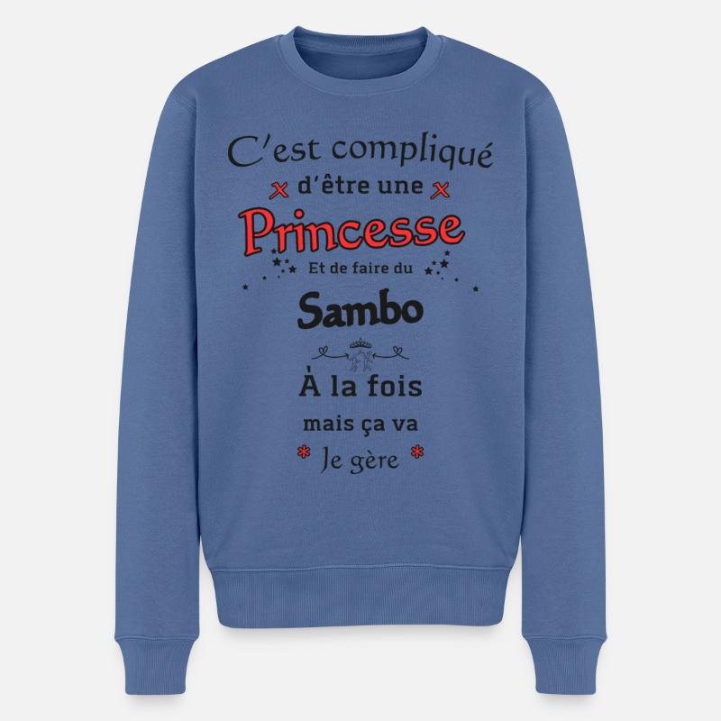 Princesse Et Sambo - Pull Premium bio Homme - bleu pigeon