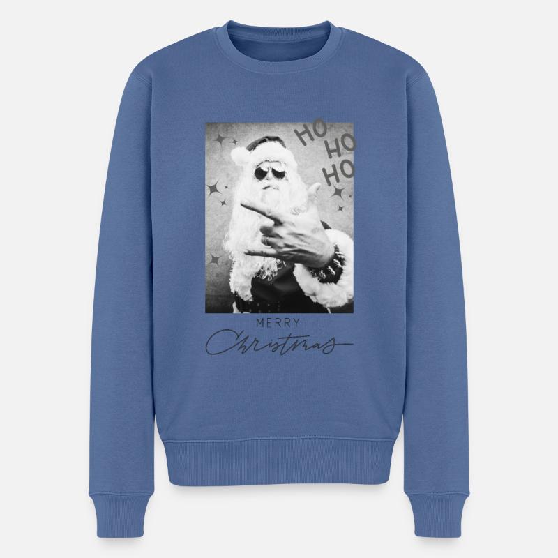 HO HO HO Joyeux Noël (2) - Pull Premium bio Homme - bleu pigeon