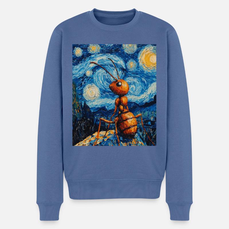 Ameise - Männer Premium Bio Pullover - Taubenblau