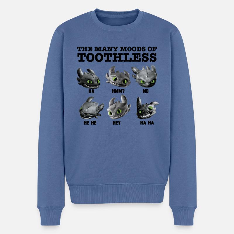 Drachenzähmen Leicht Gemacht Ohnezahns Stimmungen - Männer Premium Bio Pullover - Taubenblau