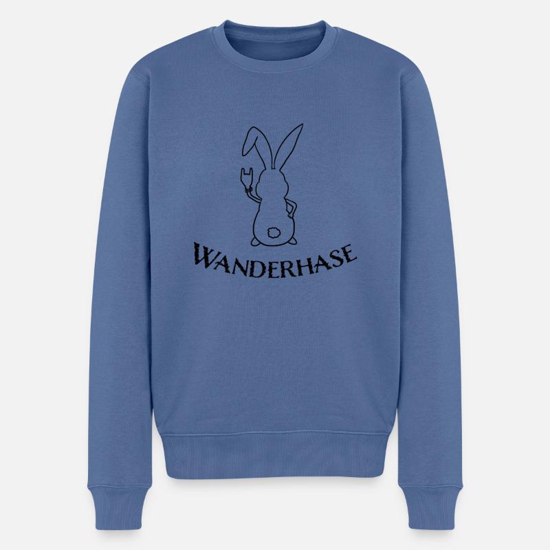 Wanderhase - Männer Premium Bio Pullover - Taubenblau