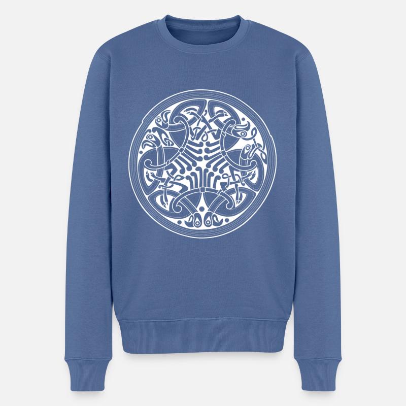 keltisches Symbol - Männer Premium Bio Pullover - Taubenblau