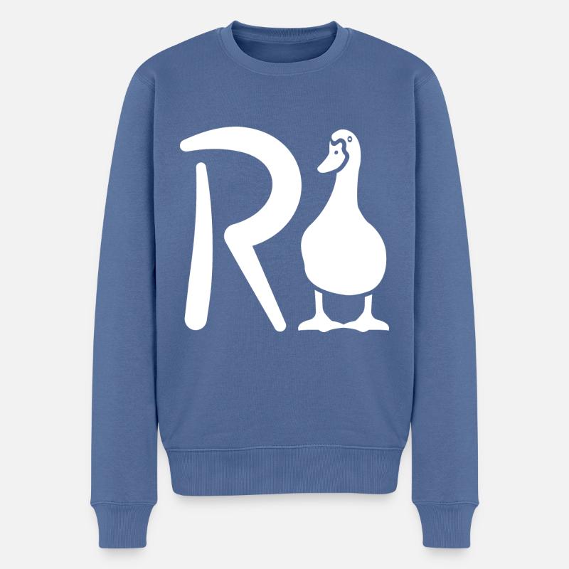 Rente Ente - Rentner Ruhestand Pension - Männer Premium Bio Pullover - Taubenblau