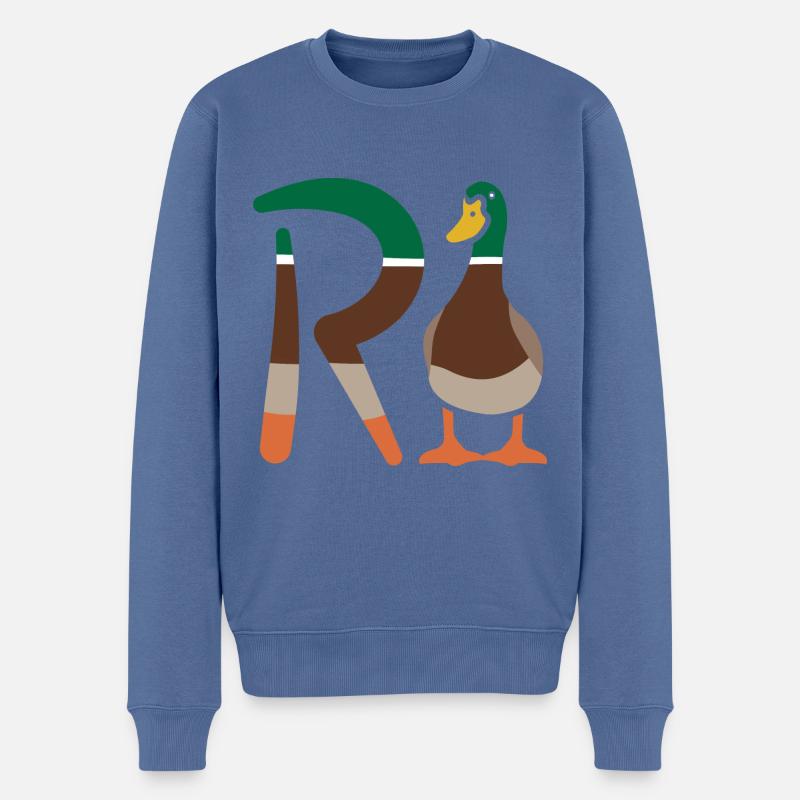 Rente Ente - Rentner Ruhestand Pension - Männer Premium Bio Pullover - Taubenblau