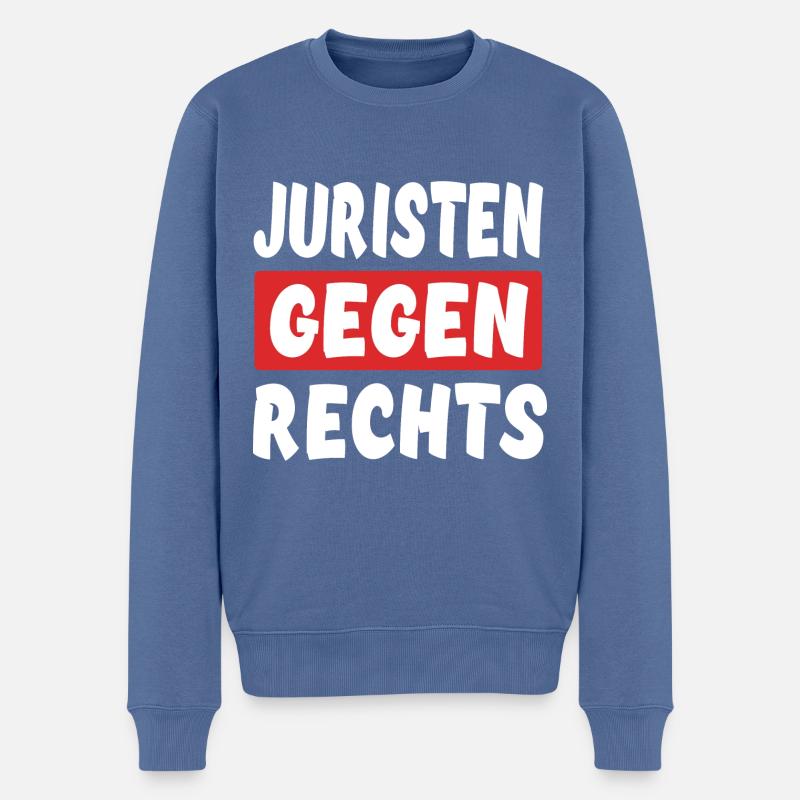 Juristen Gegen Rechts - Rechts Nein Danke - Männer Premium Bio Pullover - Taubenblau