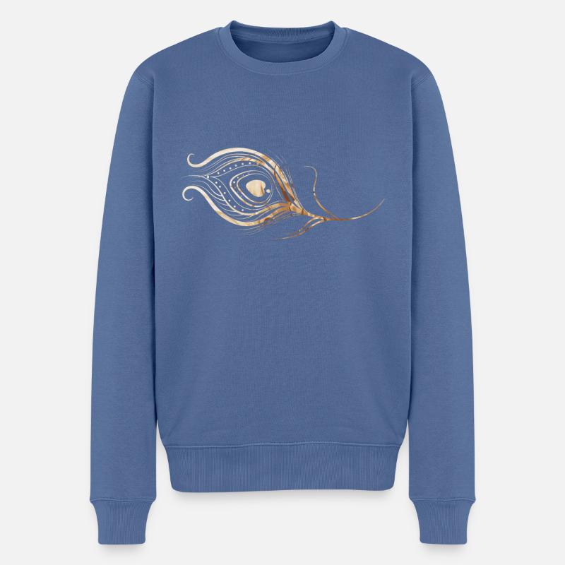 ressort - Pull Premium bio Homme - bleu pigeon