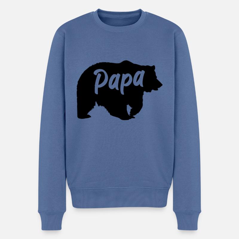 Cadeau de papa - Pull Premium bio Homme - bleu pigeon