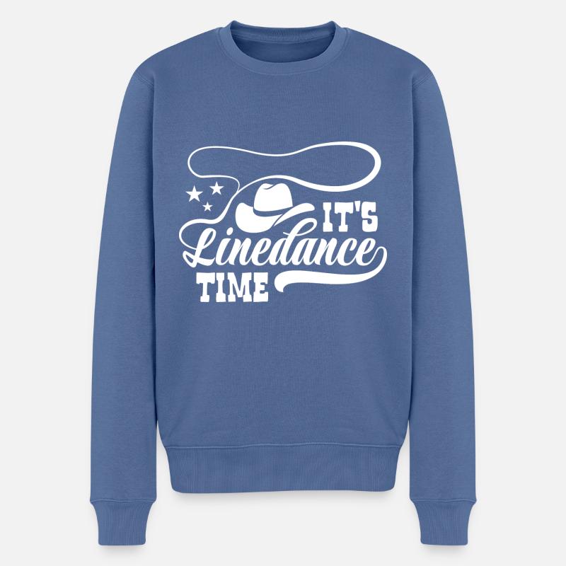 It's Linedance Time - Linedancing - Country Fan - Männer Premium Bio Pullover - Taubenblau