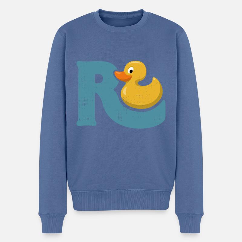 Rente Ente - Ruhestand - Pension - Männer Premium Bio Pullover - Taubenblau