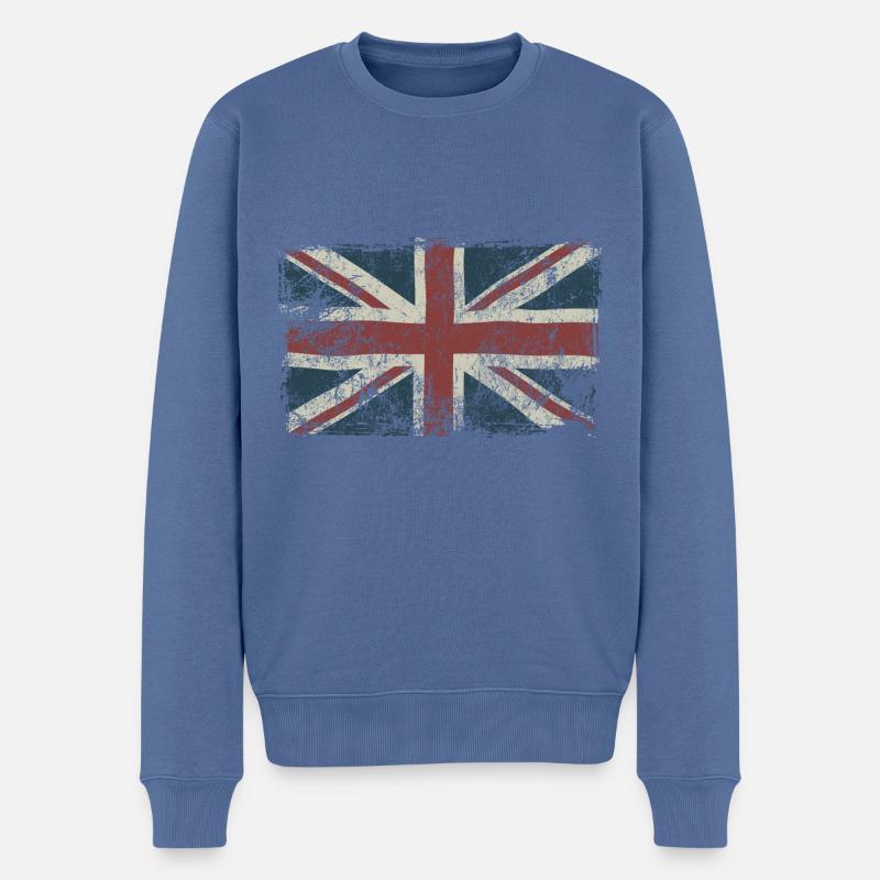 Angleterre - Drapeau anglais - Patrie - Cadeau - Pull Premium bio Homme - bleu pigeon