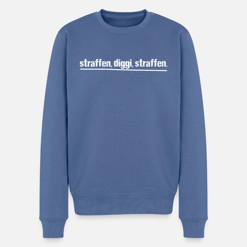 TECHNO UPTEMPO HARDCORE PARTY - Männer Premium Bio Pullover - Taubenblau