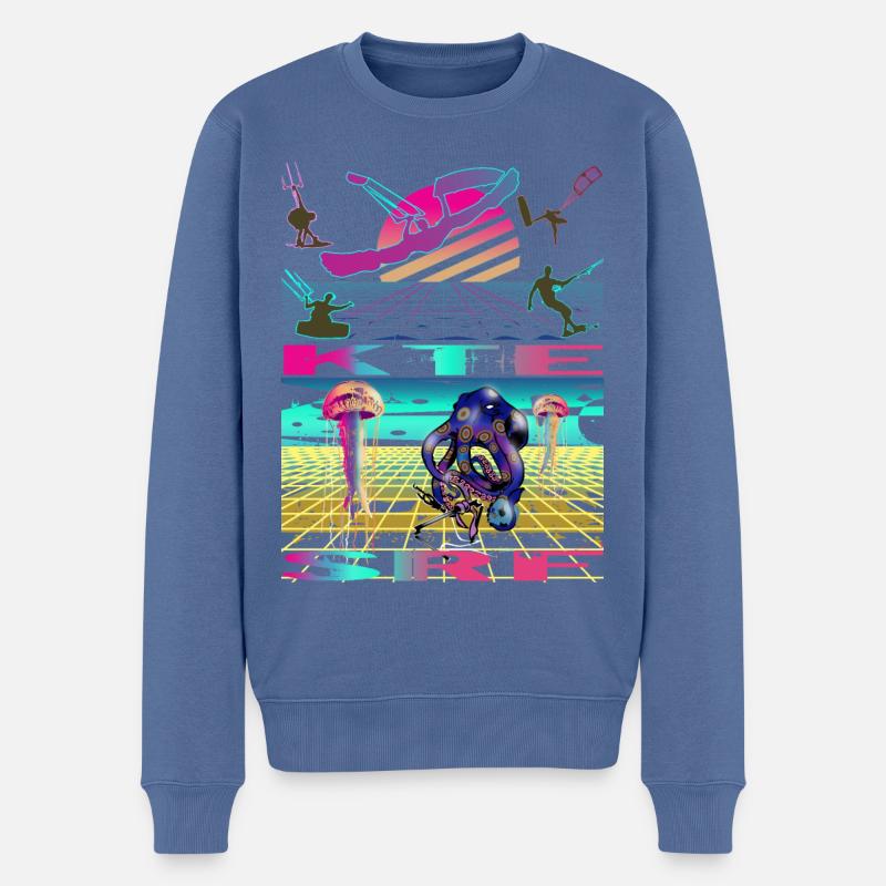 KTE SRF - Pull Premium bio Homme - bleu pigeon