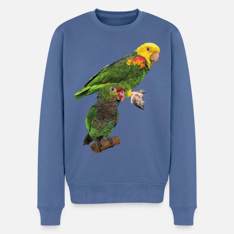 Perroquets - Pull Premium bio Homme - bleu pigeon