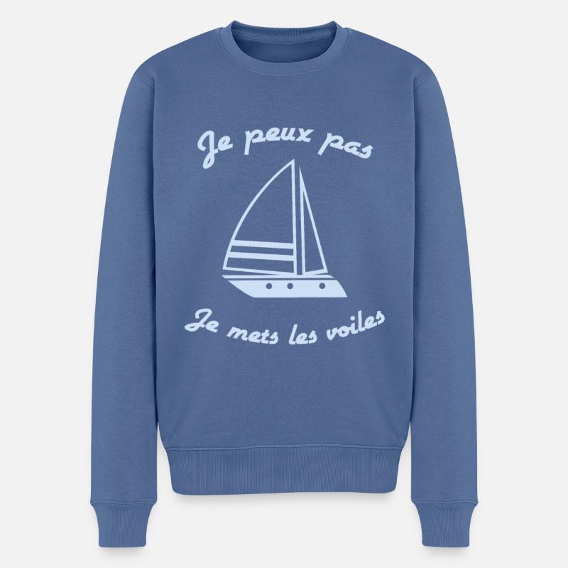 Je Peux Pas, Je Mets les Voiles Retraité - Pull Premium bio Homme - bleu pigeon