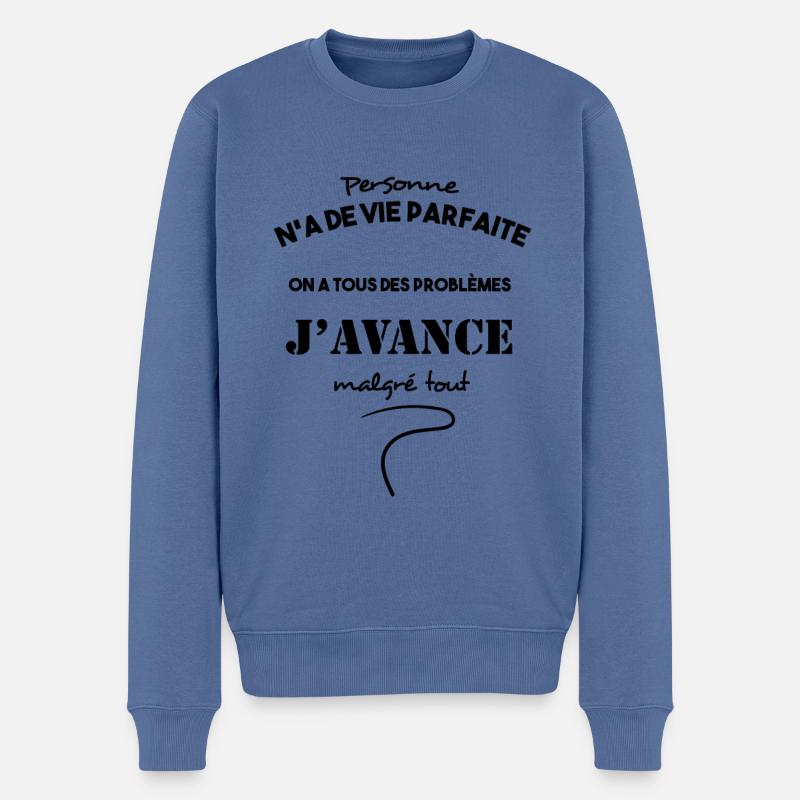 T shirt handicap - Pull Premium bio Homme - bleu pigeon