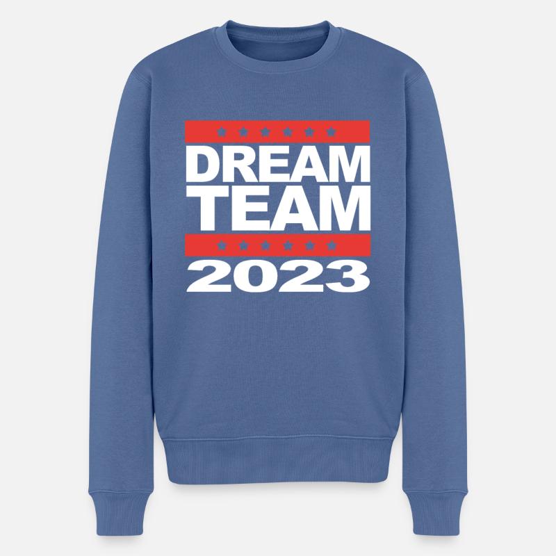 Equipe 2023 - Pull Premium bio Homme - bleu pigeon