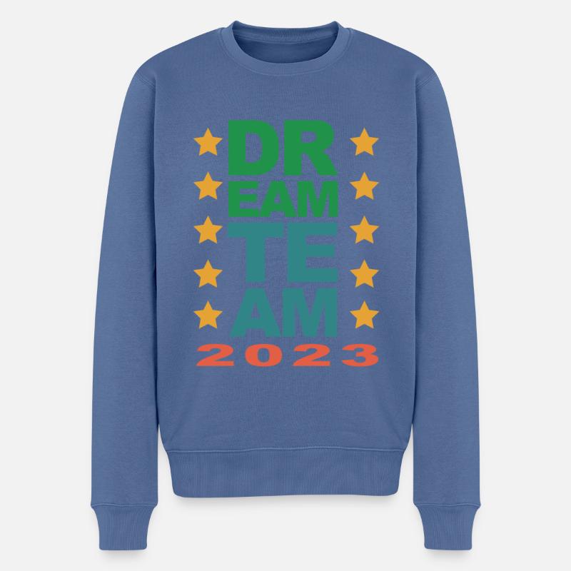 Dream Team 2023 - Männer Premium Bio Pullover - Taubenblau