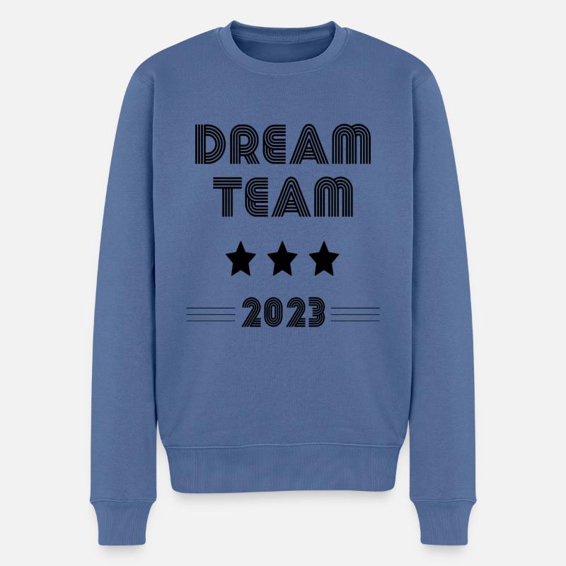 Dream Team 2023 - Männer Premium Bio Pullover - Taubenblau