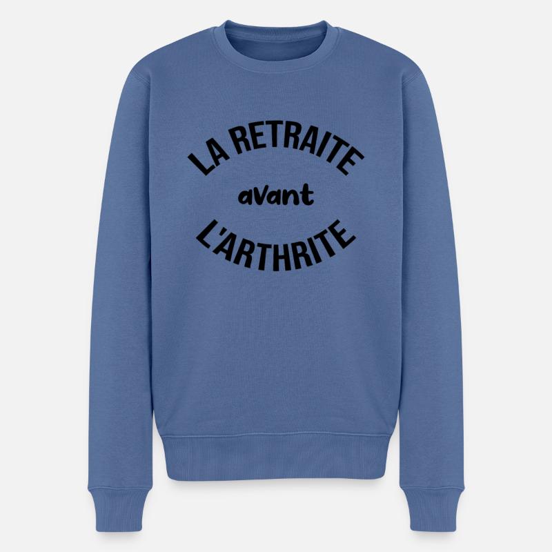 Contre réforme retraite - Pull Premium bio Homme - bleu pigeon