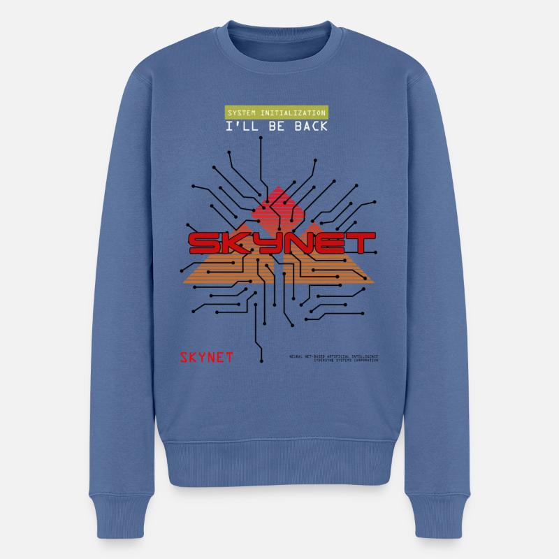 Skynet - Terminator - Männer Premium Bio Pullover - Taubenblau