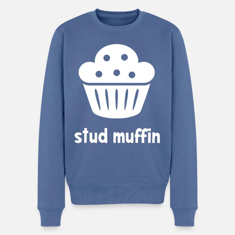 Stud Muffin - Pull Premium bio Homme - bleu pigeon