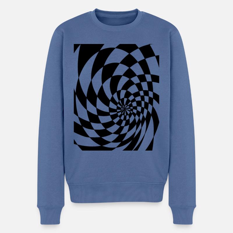 Formes psychédéliques - Pull Premium bio Homme - bleu pigeon